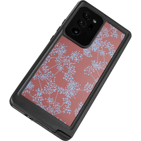 Airy Blue Floral Galaxy Note20 Ultra 5G Waterproof Case